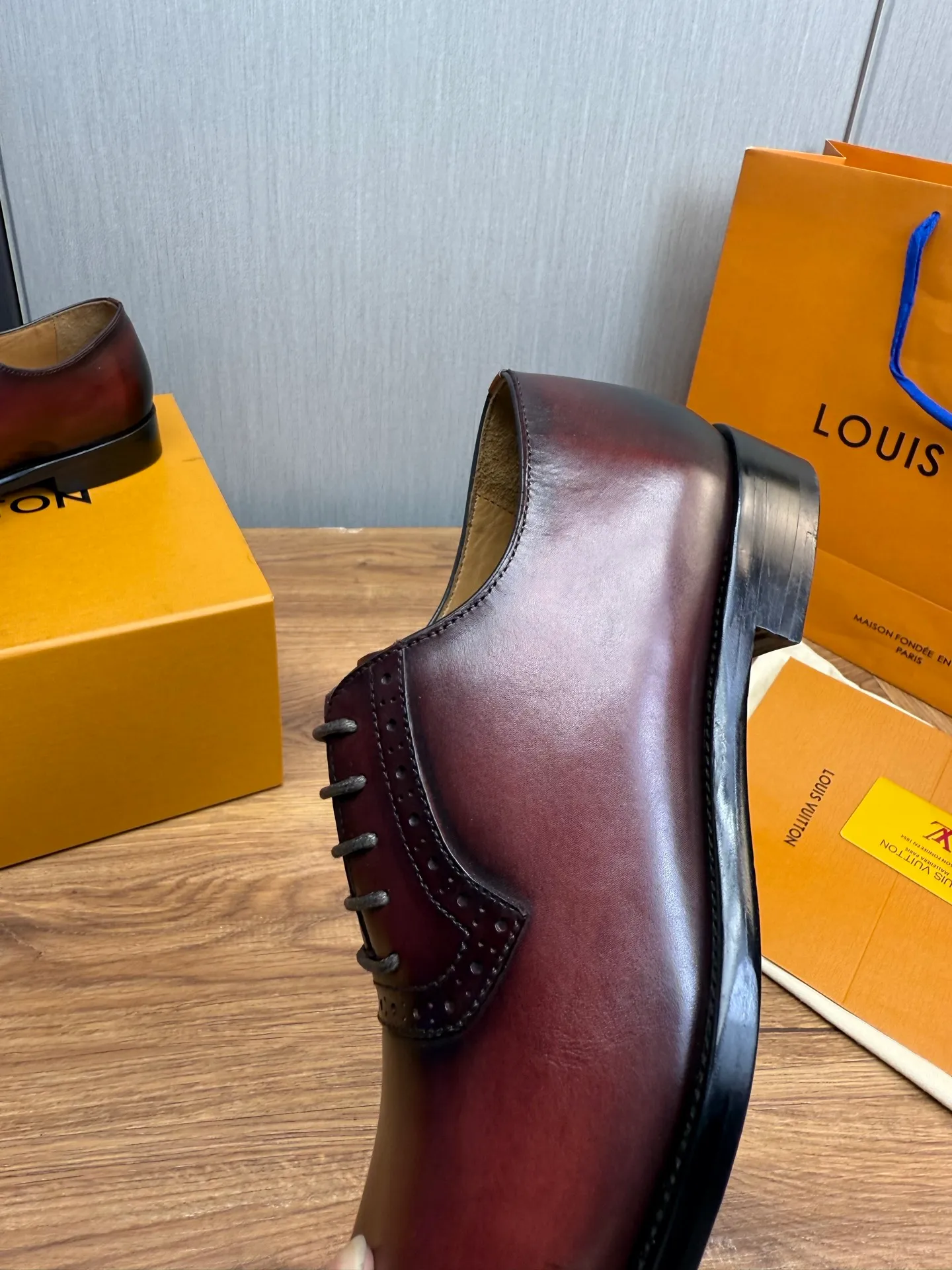 Men's shoes💰760💰 LV. Men's business casual leather shoes, 1:1 shipment ⬆️Luxurious and noble👞All imported original brand leather, just to create a more comfortable wearing experience, upper: original cowhide ➕Imported full cow lining, original leather outsole ✔️36-45 (38.45 non-refundable)